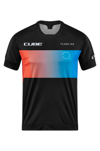 CUBE TEAMLINE jersey met ronde hals en korte mouw zwart'n'blauw'n'rood – aktuelle Variante