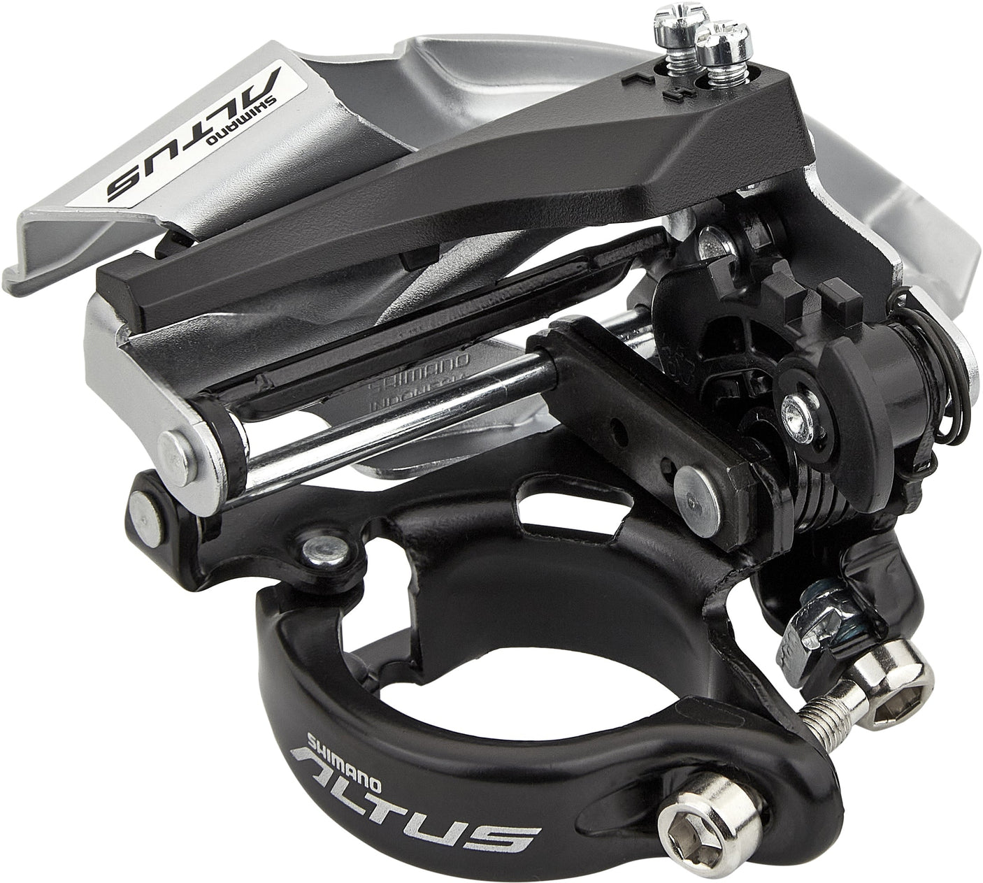 Shimano Altus FD-M370 Voorderailleur 3x9-speed Klem Dual-Pull zwart/zilver