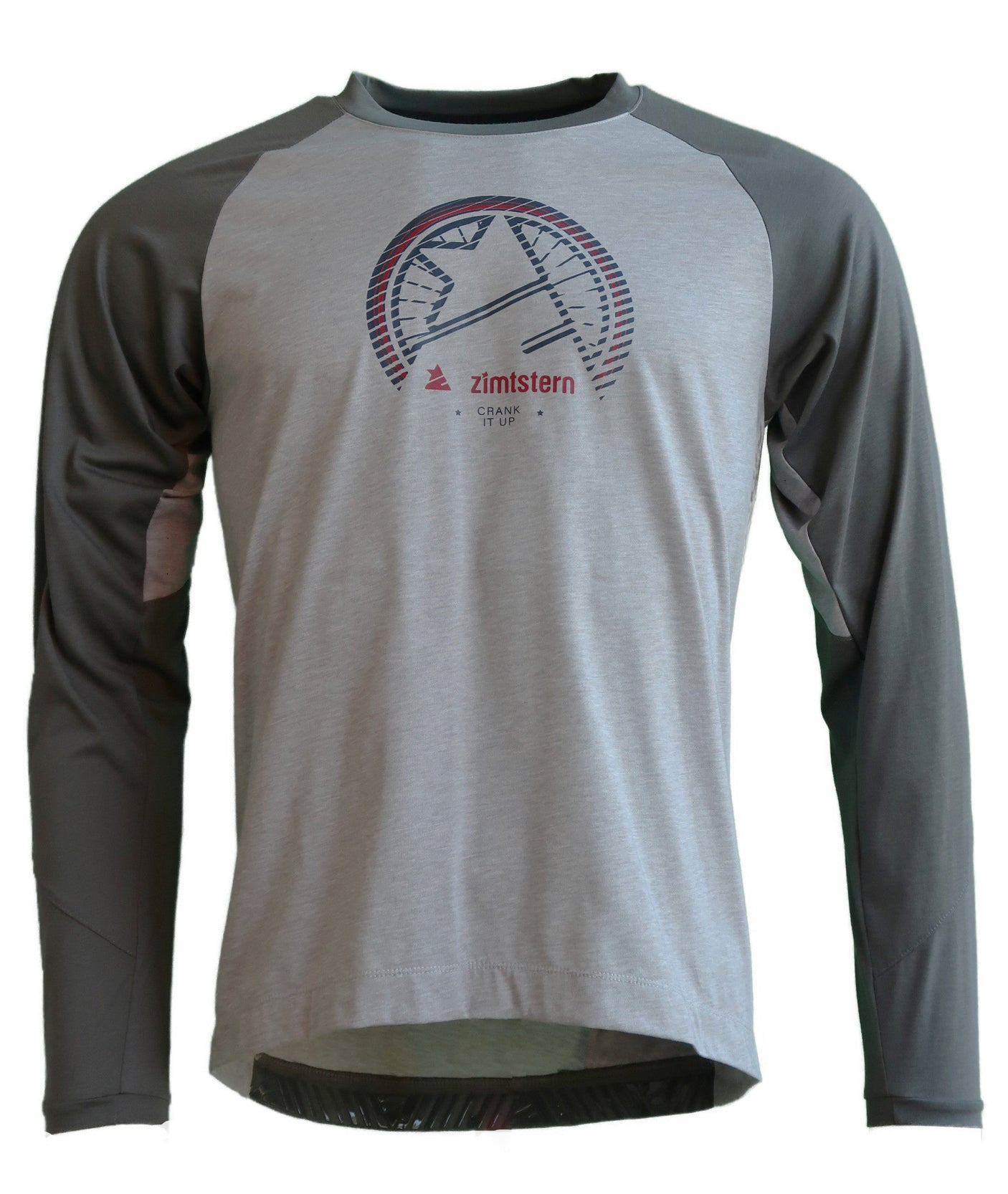 Zimtstern PureFlowz Shirt LS Heren Glacier Grey Melange/Gun Metal