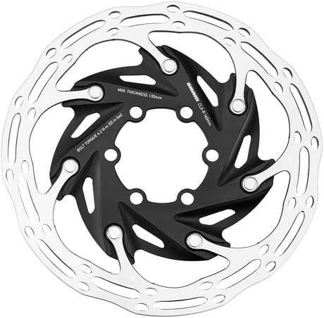 SRAM Centerline XR Rotor remschijf Tweeledig Afgerond profiel 6-gaats zwart/zilver