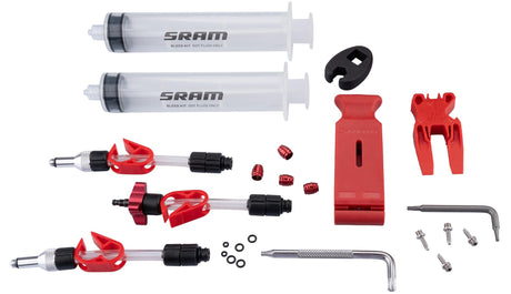 SRAM Ontluchtingsset Standaard (DOT) V2 zonder DOT 5.1. Remvloeistof transparant/rood