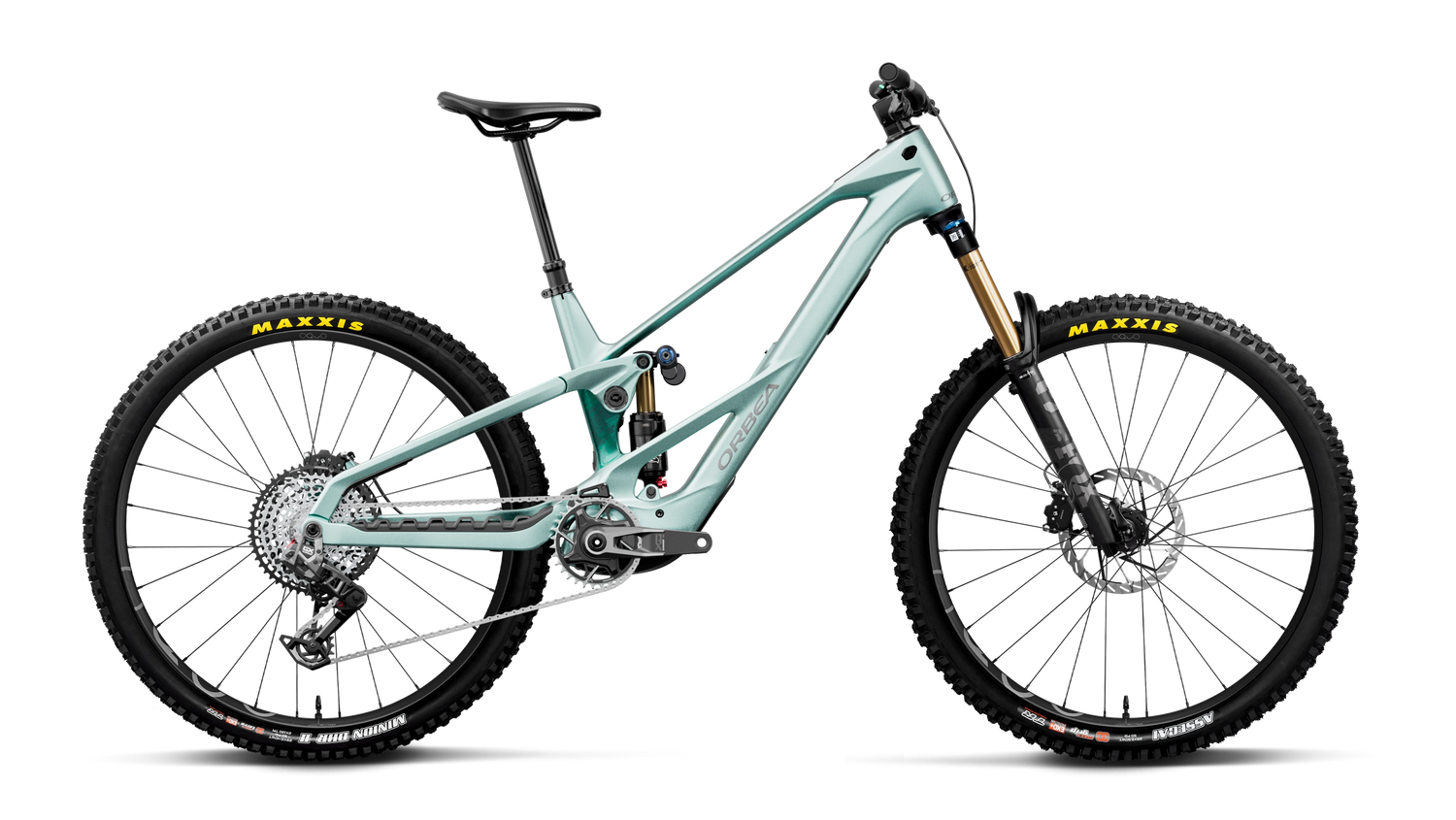 Orbea WILD LT M-TEAM RS Smooth Zilver (Mat) - Escape Groen C. View (Glans)