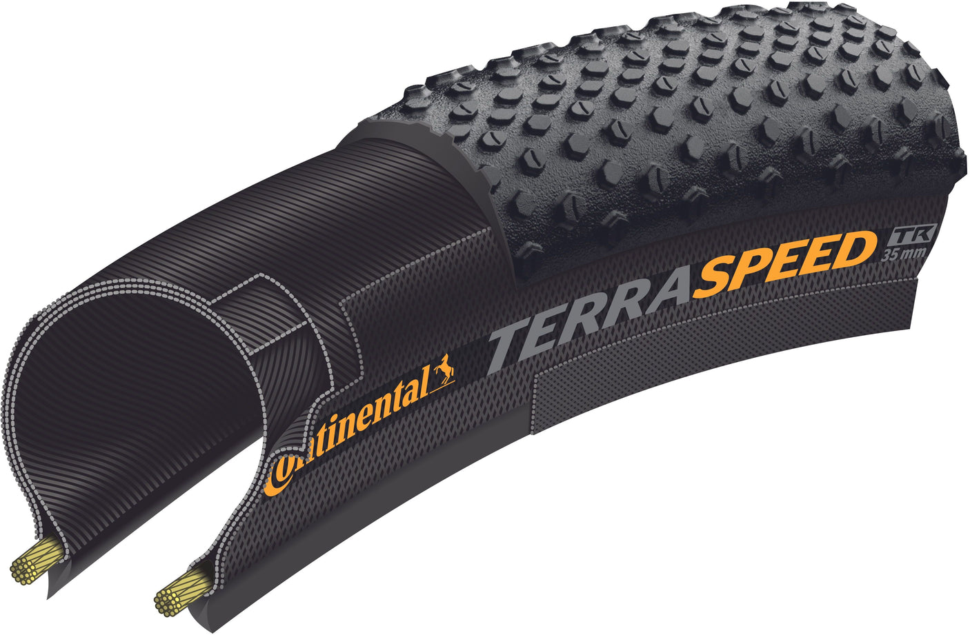 Continental Terra Speed ProTection Faltreifen TLR 27.5x1.35" schwarz/beige