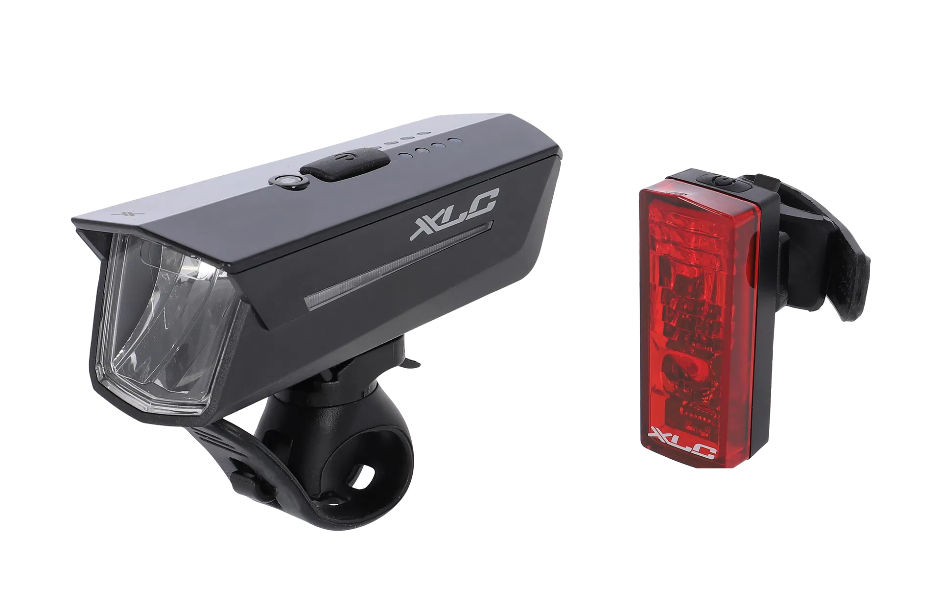 XLC CL-S24 PROXIMA LED accu verlichtingsset aluminiumkleurig