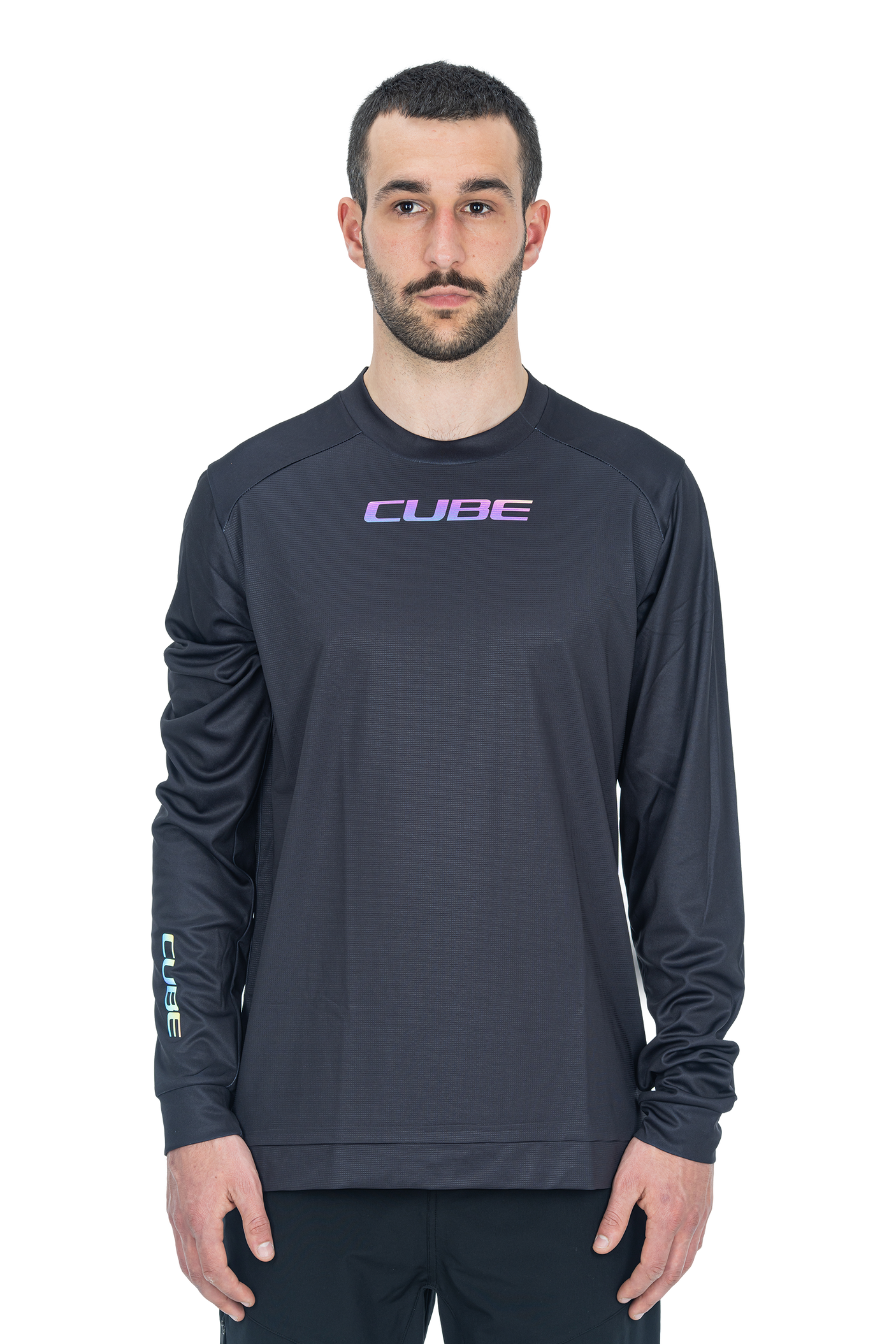 CUBE ATX Lange mouw ronde hals trui black Heren
