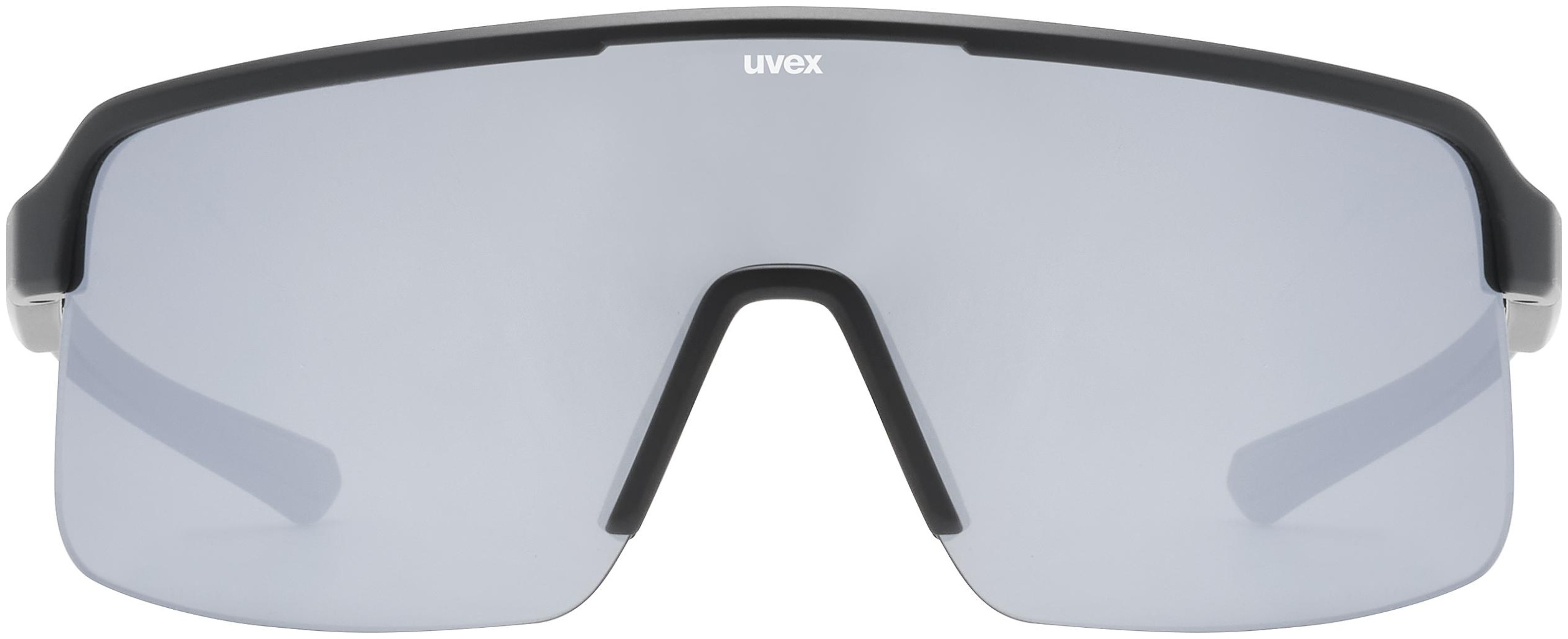 uvex Dyrt fietsbril Zwart Mat / Spiegel Zilver