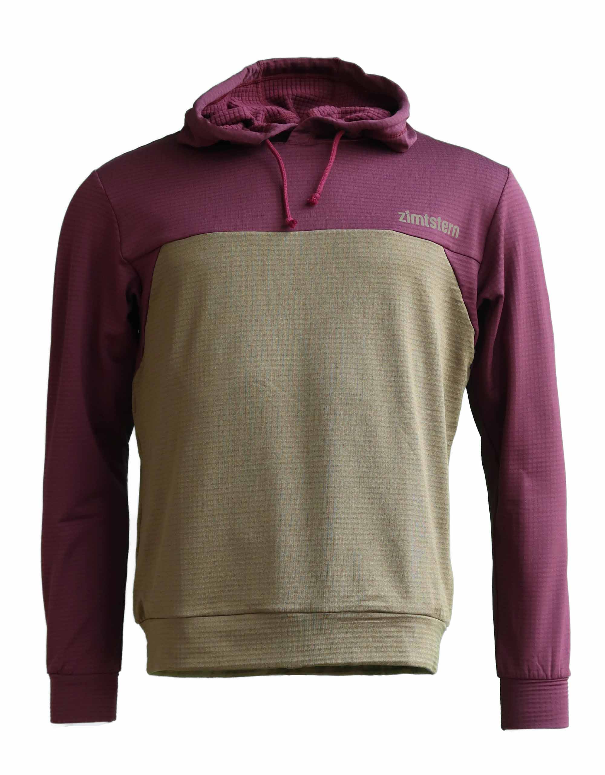 Zimtstern Tech Hoodz LS Heren Windsor Wine / Military Olive