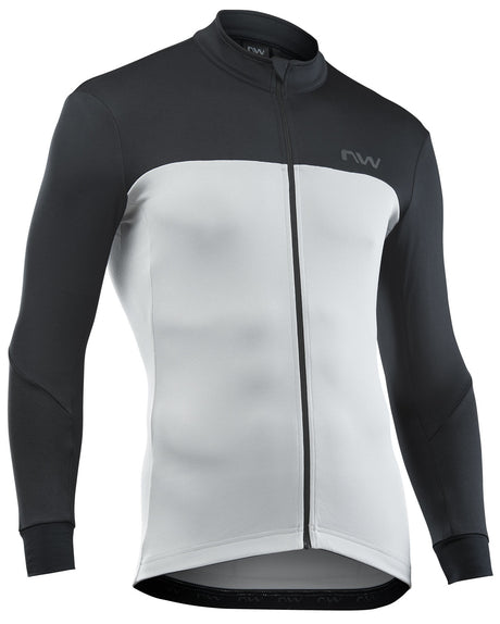 Northwave Force 2 Jersey LS Full Zip Lichtgrijs/Zwart