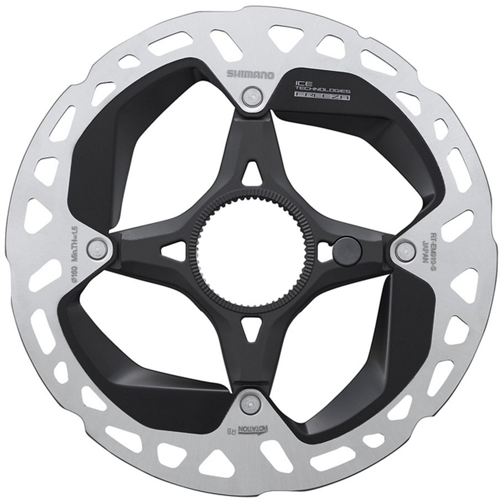 Shimano RT-EM910 Ice-Tech remschijf Center Lock voor STEPS
