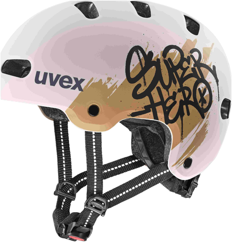 uvex Kid 4 Style Kinderhelm Super Hero Warm Grijs Mat