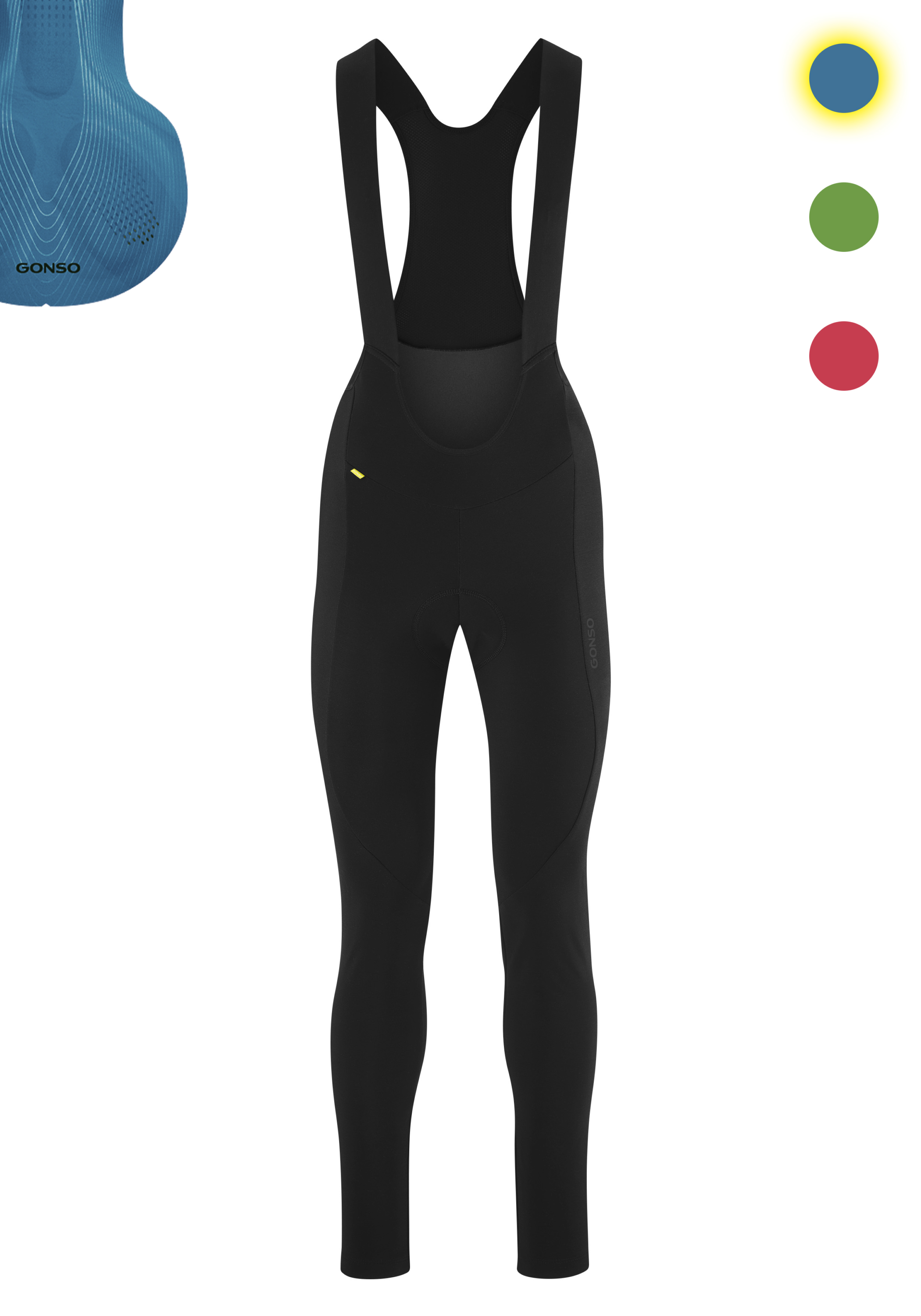 Gonso Sitivo Tight BIB W zwart / skydiver