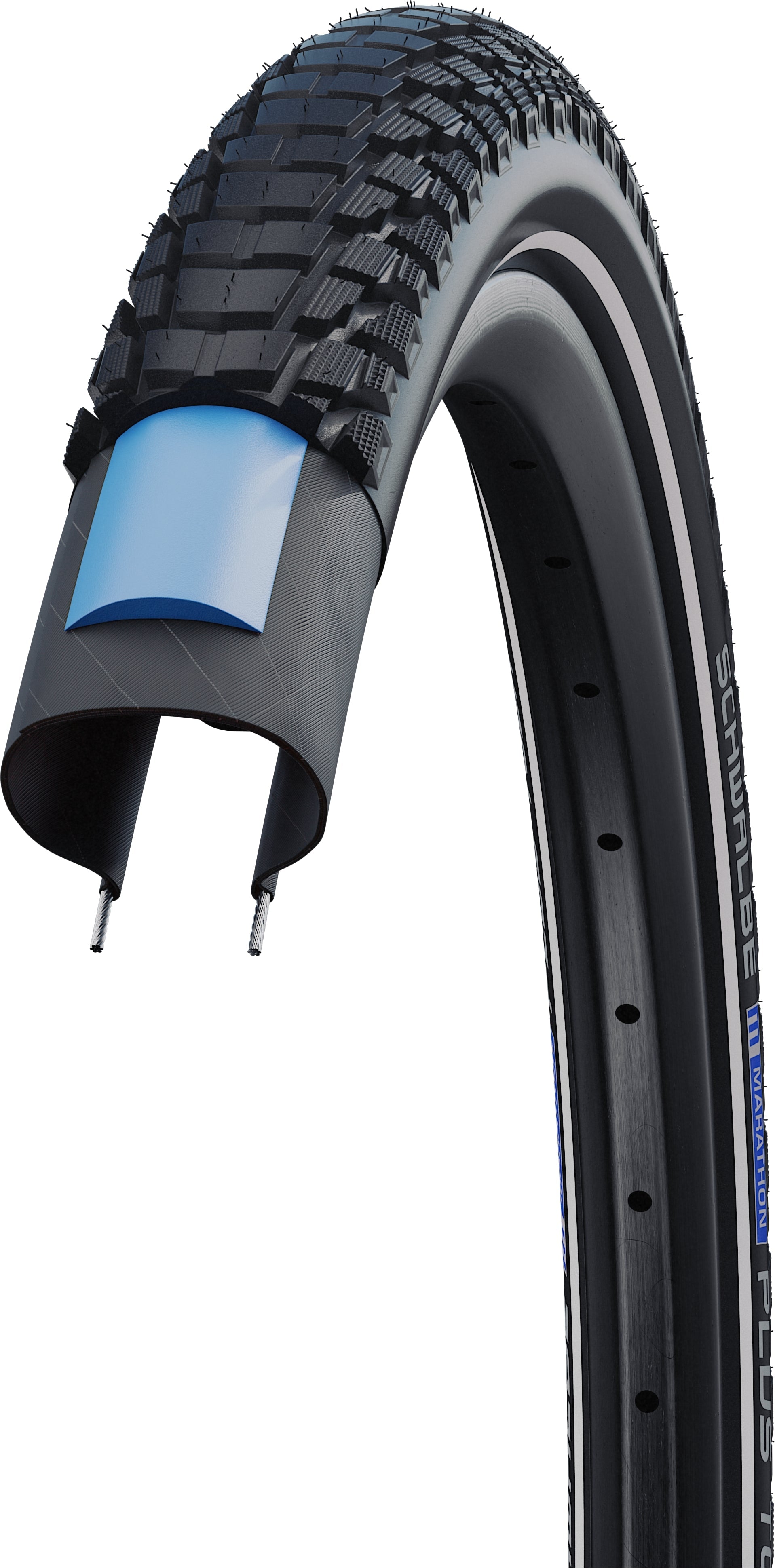 28x2.00 50-622 MARATHON PLUS TOUR Smart DualGuard Zwart Reflex Draad 11159364 Schwalbe 50sw622mptzr 28x2.00 50-622 MARATHON PLUS TOUR Smart DualGuard Zwart Reflex Draad 11159364 Schwalbe 50sw622mptzr