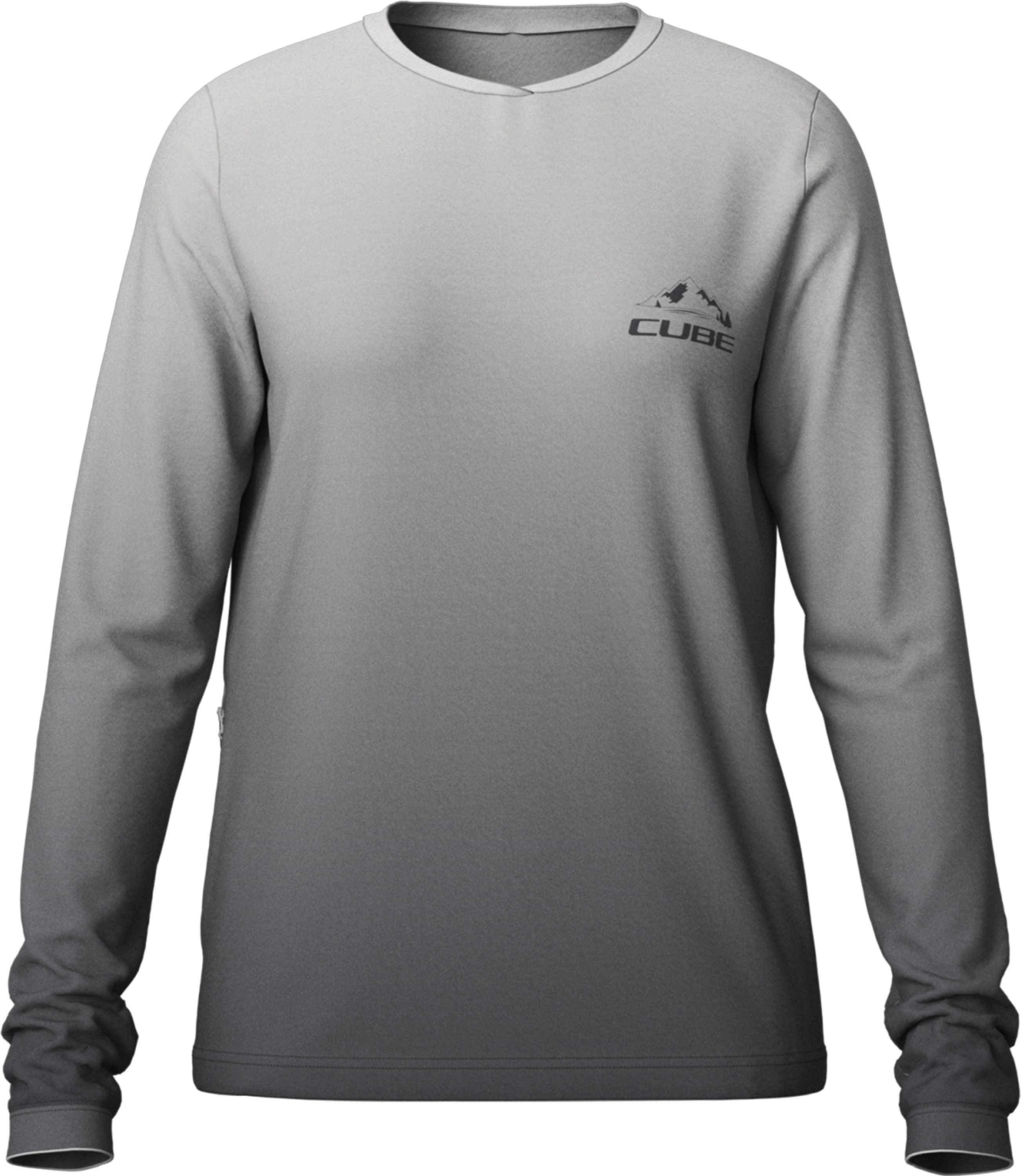 Cube MTB ronde hals jersey Soft Touch lange mouw grijs