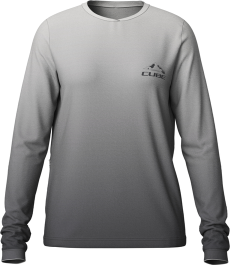 Cube MTB ronde hals jersey Soft Touch lange mouw grijs