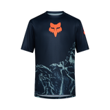 Fox Ranger SS Jersey Img Print Arctisch Blauw