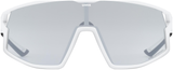uvex Skyryse V fietsbril Wit Mat / Lightmirror Zilver