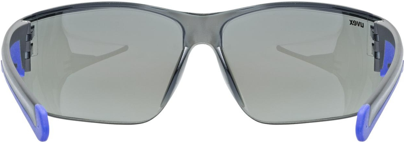 uvex Equate fietsbril Zwart-Blauw Mat / Spiegel Blauw