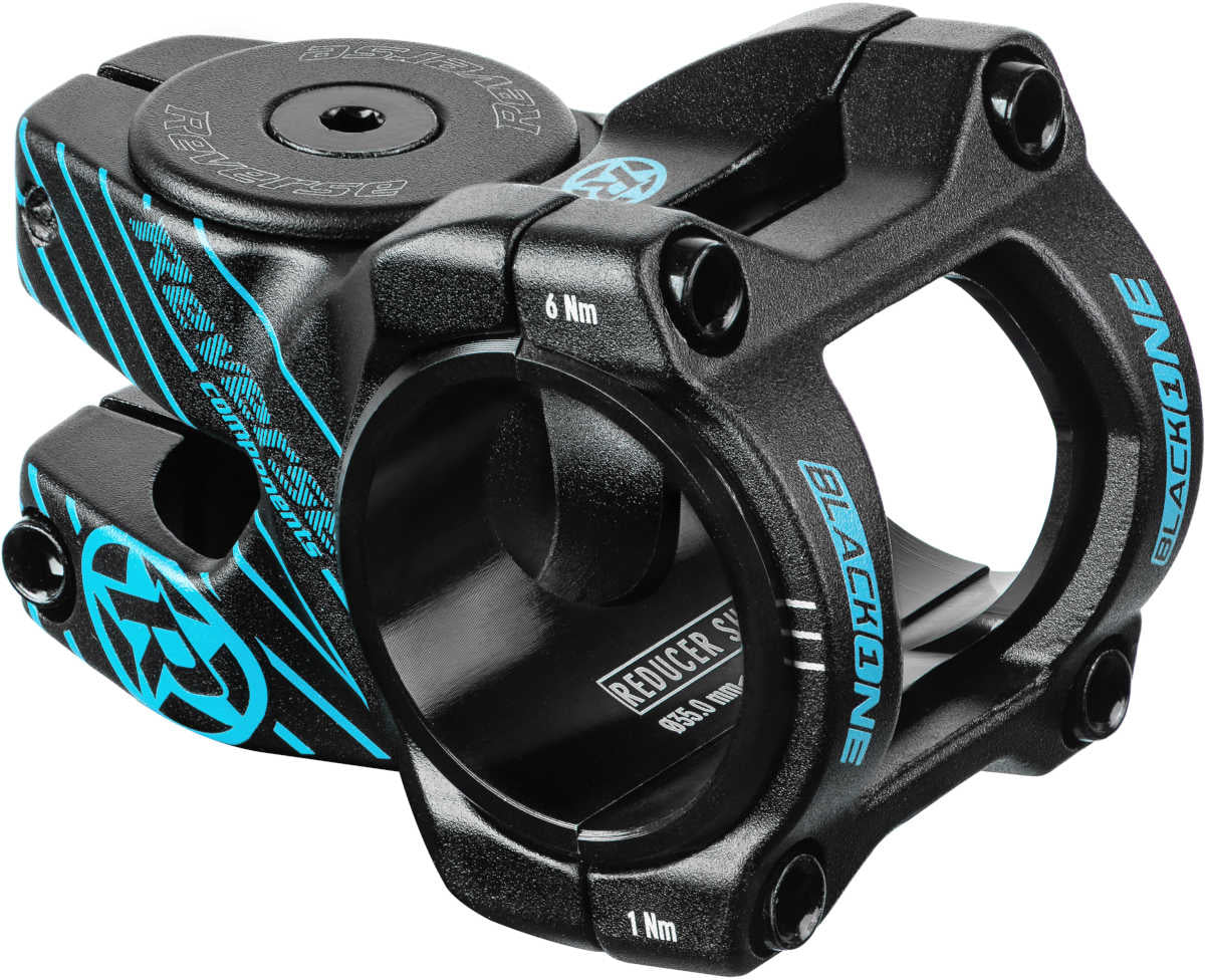 Reverse Black One D-2 Stuurpen Ø35/31,8mm 0° zwart/blauw