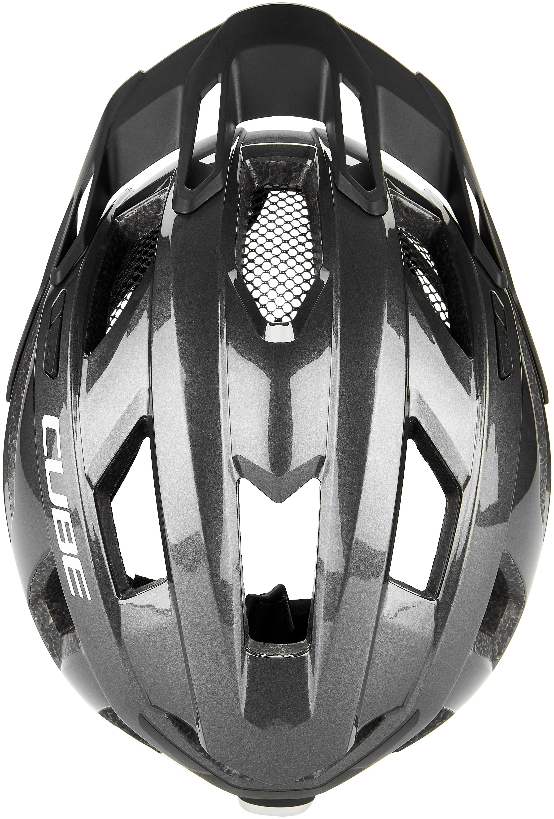 CUBE helm QUEST glanzend iridium zwart