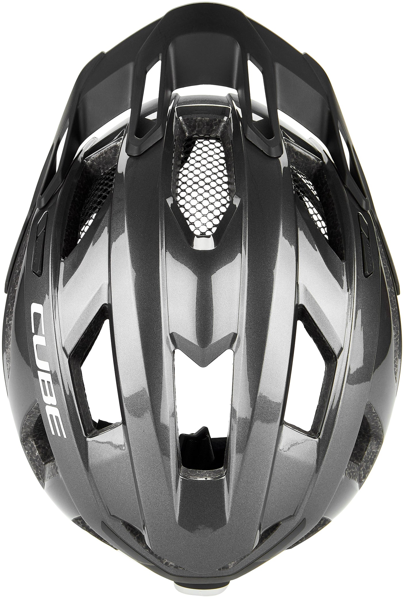 CUBE helm QUEST glanzend iridium zwart