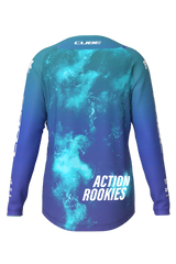 Cube MTB Shirt ROOKIE X Actionteam lange mouw blue´n´green
