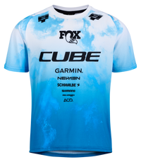 CUBE MTB Trui ROOKIE X Actionteam korte mouw topas blauw