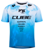 CUBE MTB Trui ROOKIE X Actionteam korte mouw topas blauw