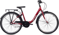 S'COOL chiX 26-N3 (2026) | 26 inch jeugd fiets | Rood/Wit – aktuelle Variante