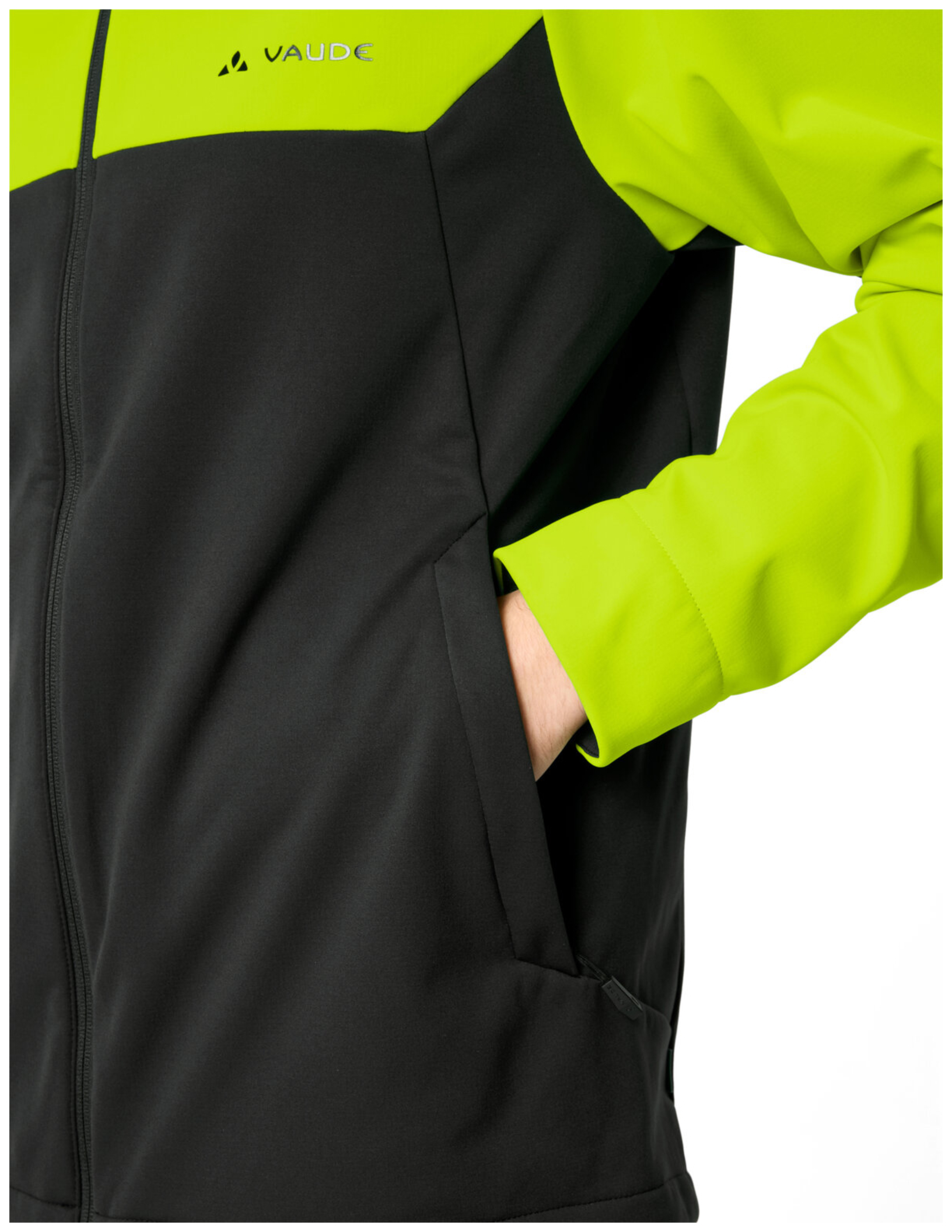 VAUDE Heren Qimsa Hooded Softshell Jas II neon geel