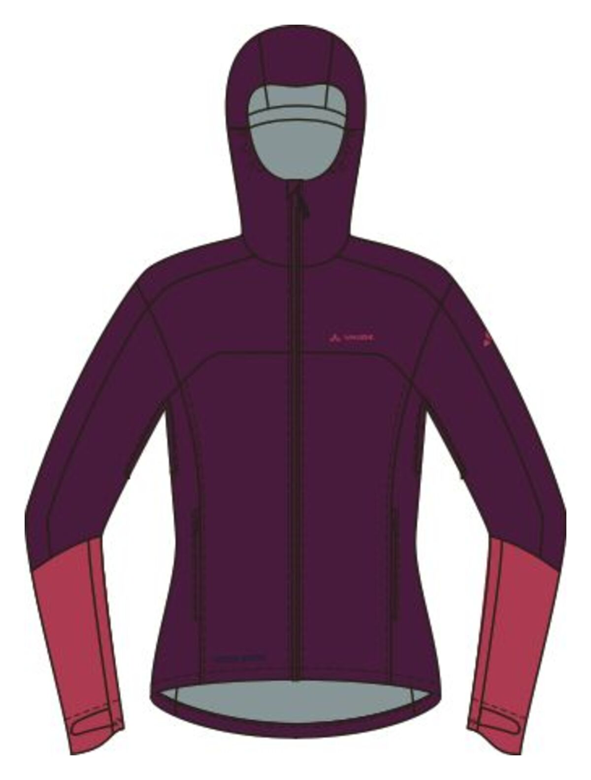 VAUDE Moab Rain Jacket II Dames cassis uni