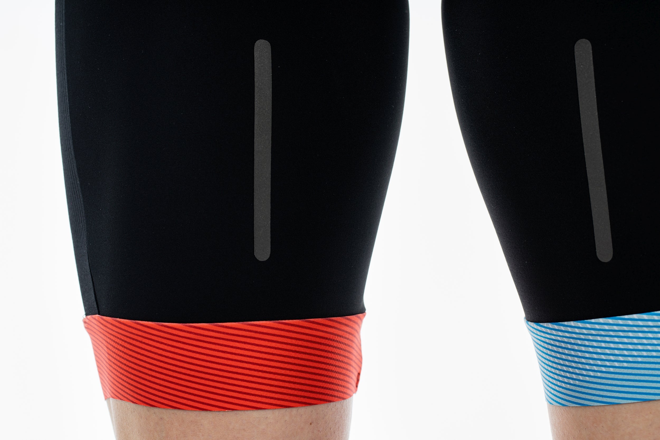 CUBE TEAMLINE korte bretelbroek black´n´blue´n´red