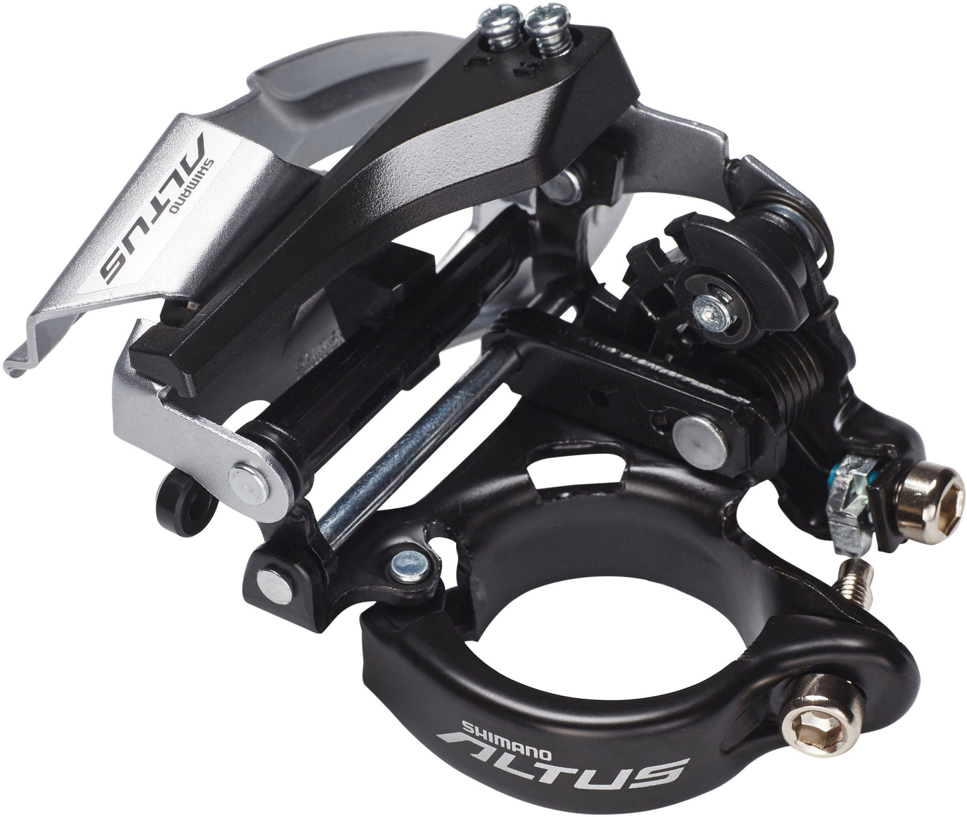 Shimano Altus FD-M370 Voorderailleur 3x9-speed Klem Dual-Pull zwart/zilver