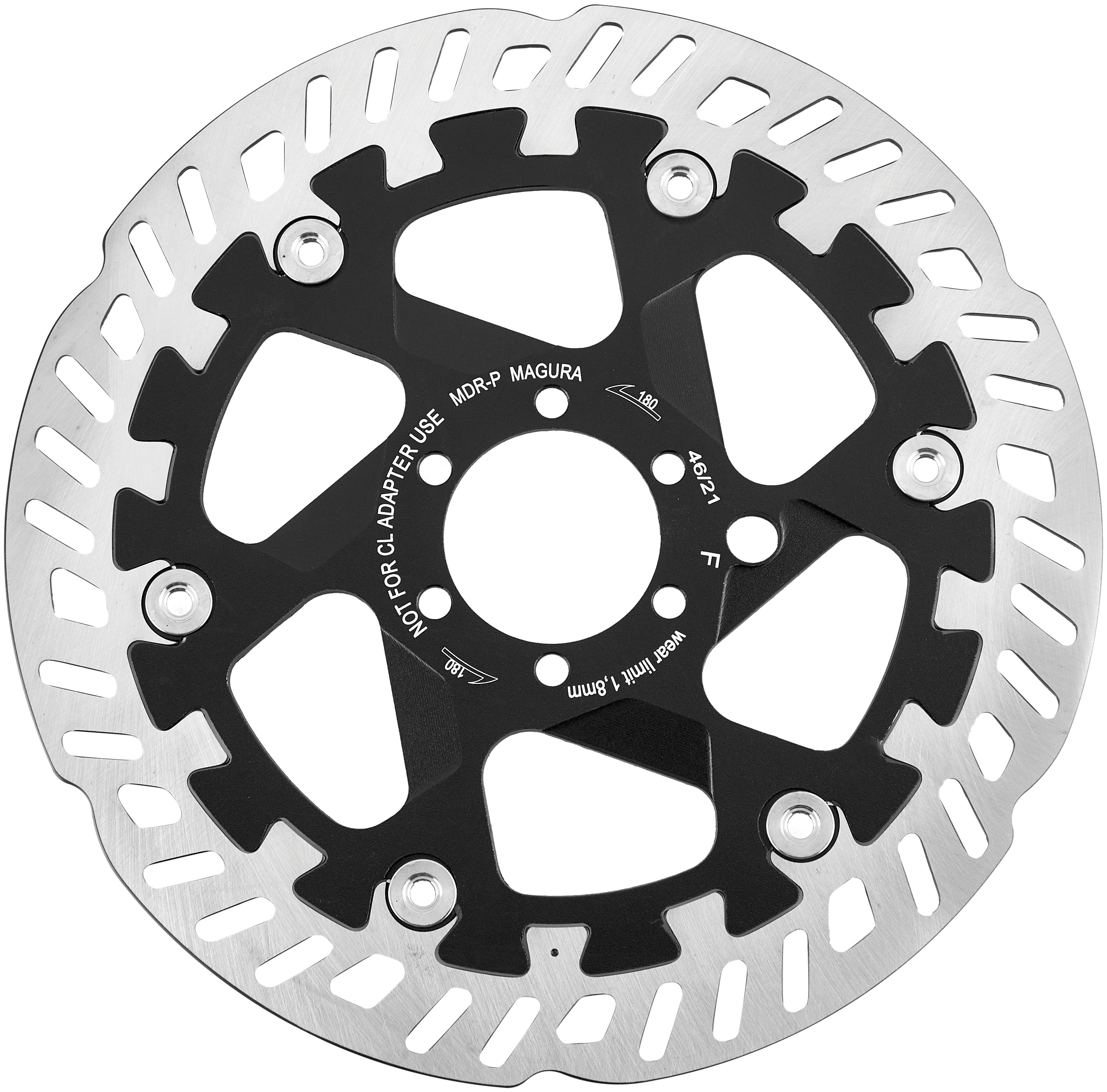 Magura MT eSTOP Geoptimaliseerd kit met 7.S MDR-P 6-gaats Ø180mm remschijf en remblokken