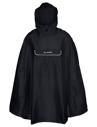 VAUDE Valdipino Poncho zwart | Fietsregenponcho – aktuelle Variante
