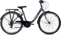 S'COOL chiX 26-K6 (2026) | 26 inch jeugd fiets | Dark Grey/Aqua – aktuelle Variante